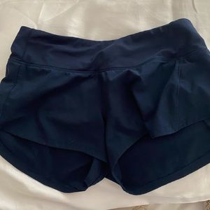lululemon navy blue speed up’s 2.5 inch